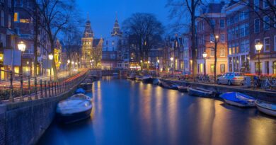 amsterdam, night, free wallpaper